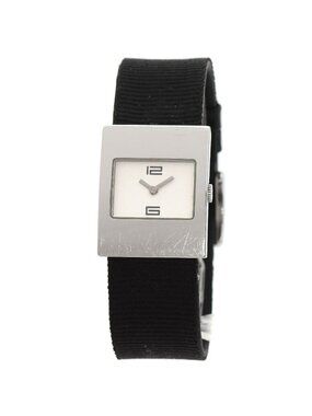 Gucci Square Face Watch SS Leather
